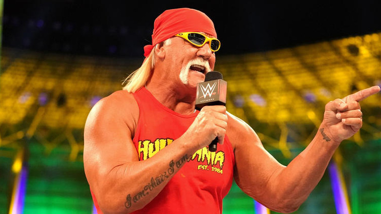 Hulk Hogan during a WWE appearance in Saudi Arabia