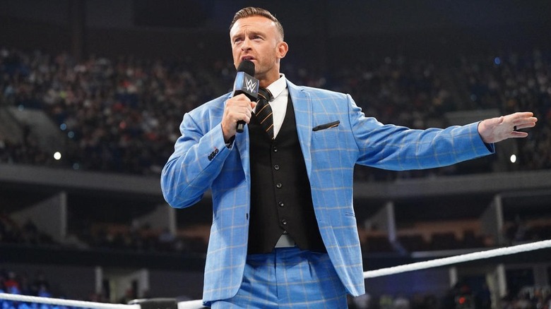 Nick Aldis cutting a promo