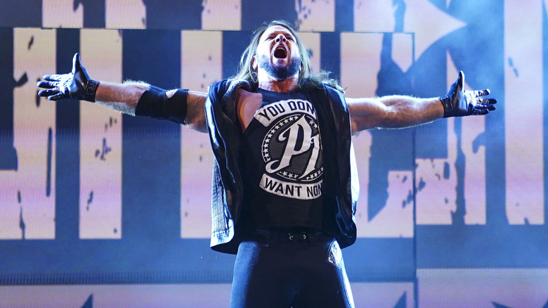 AJ Styles makes an entrance