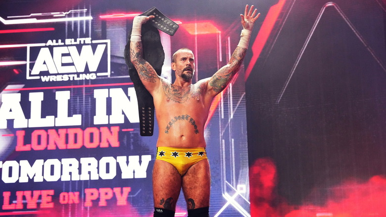 CM Punk lifting his hands