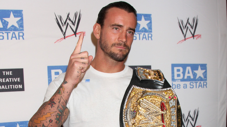 CM Punk with WWE Championship