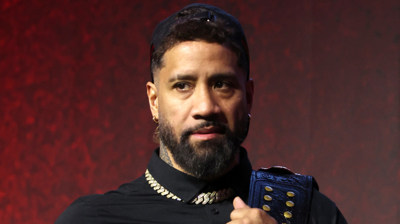 Jey Uso speaks onstage during the launch of Fanatics Studios, a new, transformative global sports and entertainment studio, during an event at Intuit Dome on January 13, 2026 in Inglewood, California.