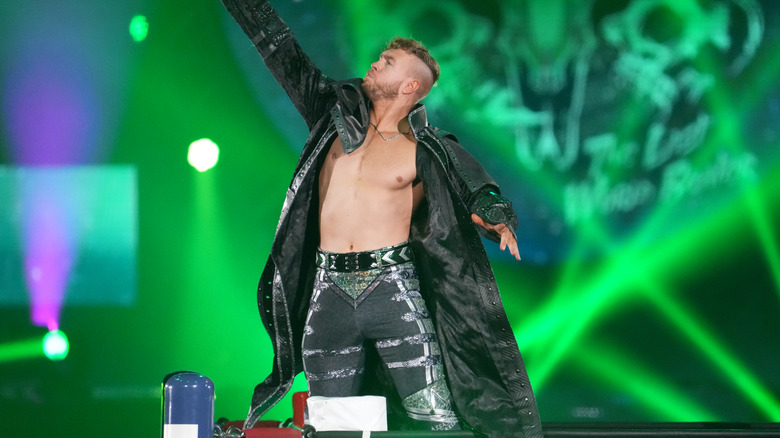 Will Ospreay poses in the Tokyo Dome