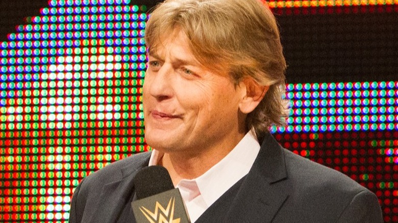 William Regal with a mic