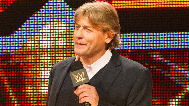 William Regal with a mic