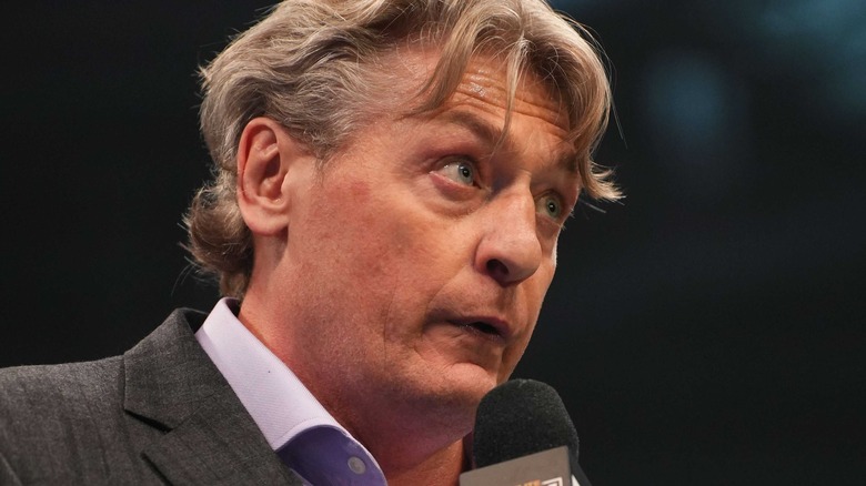 William Regal with a mic