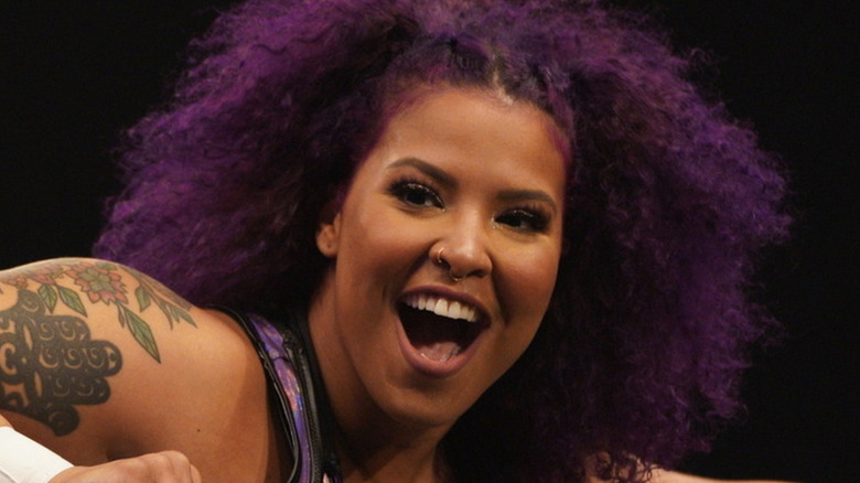 Willow Nightingale entering the ring