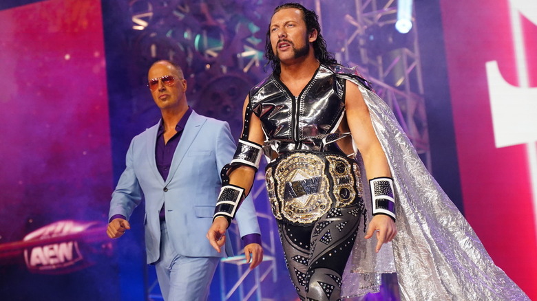 Kenny Omega and Don Callis walking to the ring at AEW Full Gear 2021