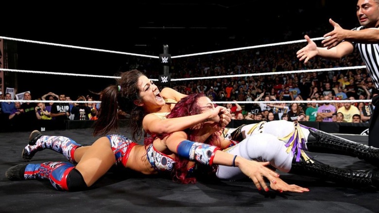 Sasha Banks and Bayley at NXT TakeOver: Brooklyn 2015