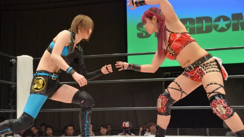 Mayu Iwatani and Io Shirai in STARDOM