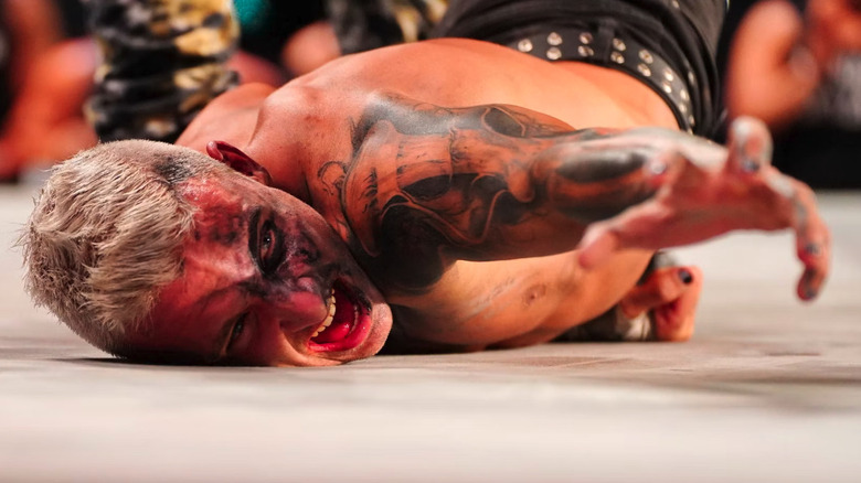 Darby Allin reaches for the ropes on "AEW Dynamite"