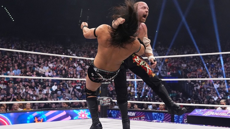 Konosuke Takeshita and Jon Moxley at AEW Double or Nothing 2024