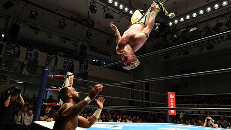Ricochet and Will Ospreay in New Japan Pro Wrestling
