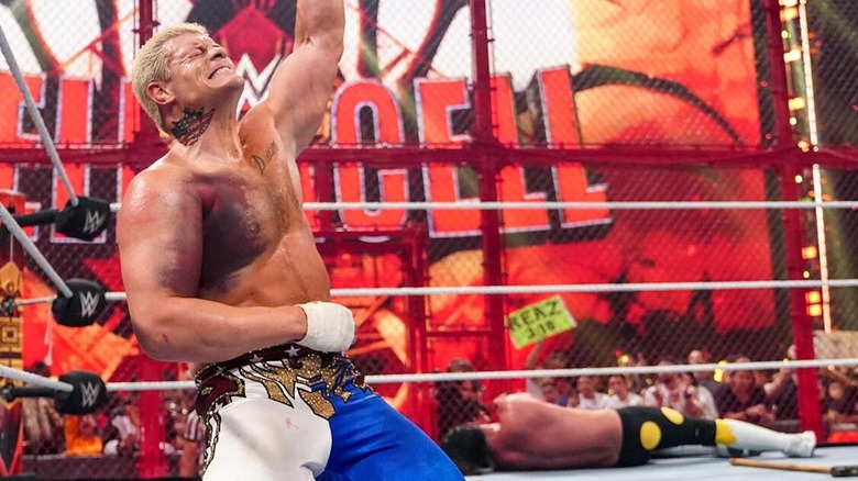Cody Rhodes celebrates winning