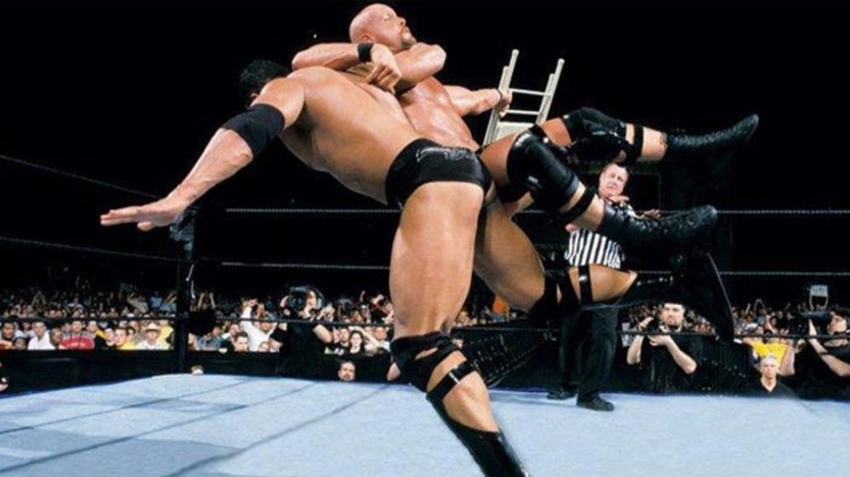 Steve Austin and The Rock at WWE WrestleMania 17