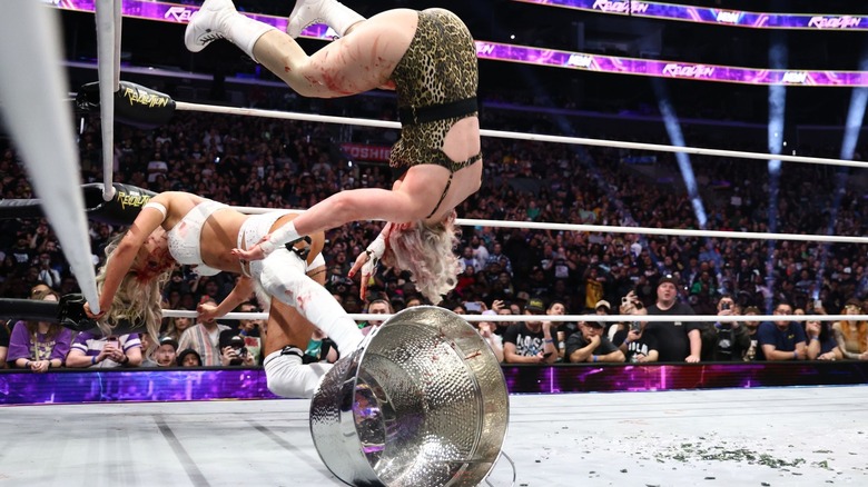 Mariah May and Toni Storm at AEW Revolution 2025