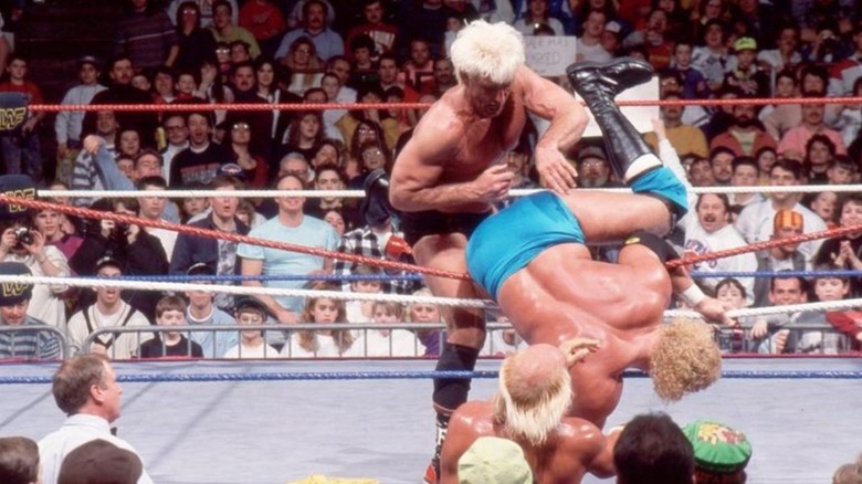 Ric Flair, Sid Vicious, and Hulk Hogan at WWE Royal Rumble 1992