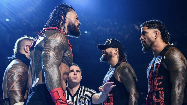 The Bloodline facing off