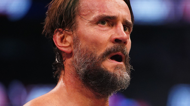 CM Punk in an AEW ring 