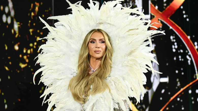 Charlotte Flair makes her entrance during SmackDown at Olimpic Arena on March 14, 2025 in Barcelona, Spain.