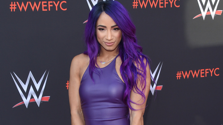 Sasha Banks arrives to the 'WWE' FYC Event on June 6, 2018 in Hollywood, CA