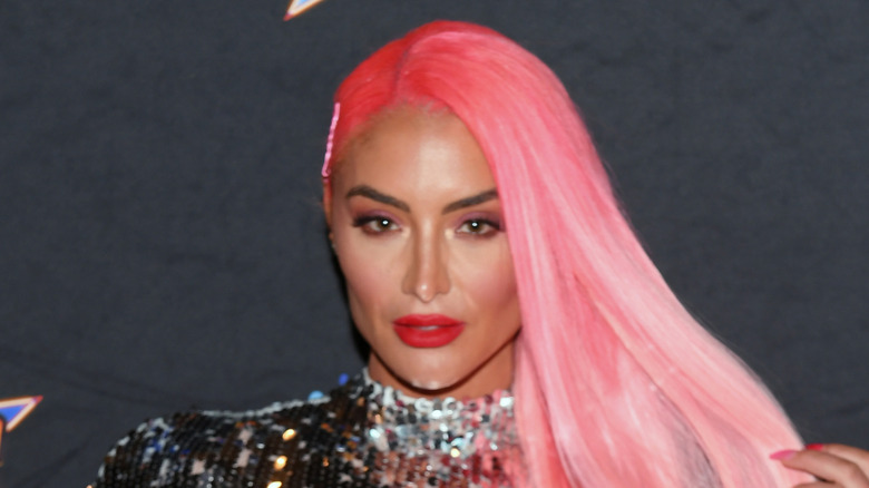 Professional wrestler Eva Marie attends the WWE SummerSlam after party at Delano Las Vegas at Mandalay Bay Resort and Casino on August 21, 2021 in Las Vegas, Nevada.