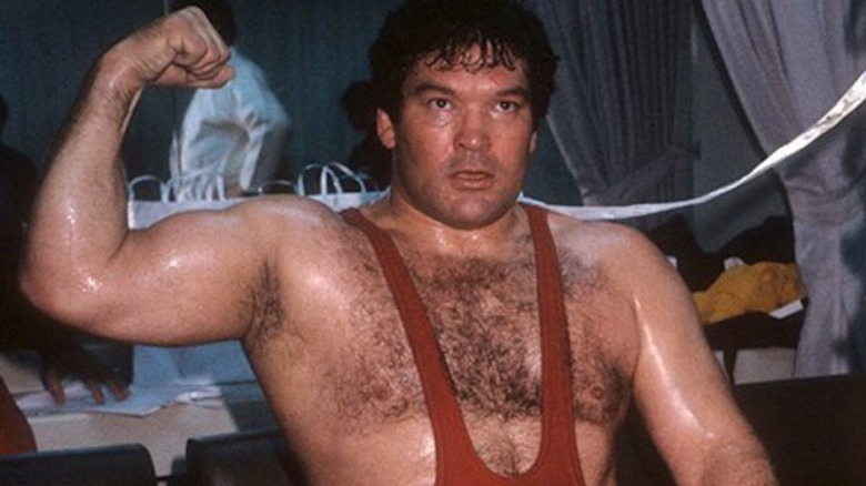 Salman Hashimikov flexes and poses with championship gold around his waist in a photo posted to NJPW's website.