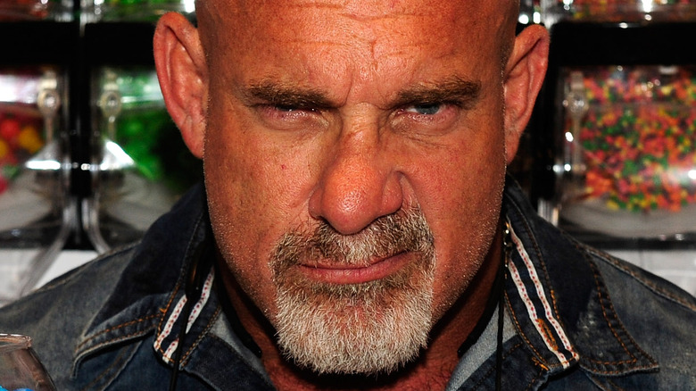 Goldberg in front of candy