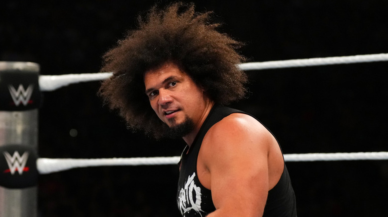 Carlito looks on during WWE's Monday Night RAW at Xcel Energy Center on July 29, 2024 in St Paul, Minnesota.