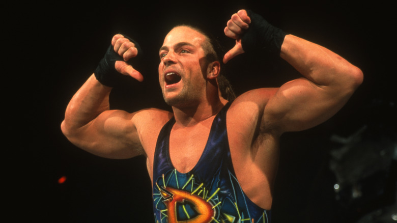 Rob Van Dam makes his entrance during No Mercy at the Alltel Arena on October 20, 2002 in North Little Rock, Arkansas.