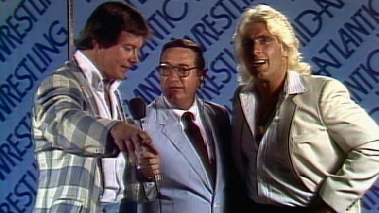 Bob Caudle interviews Roddy Piper and Ric Flair