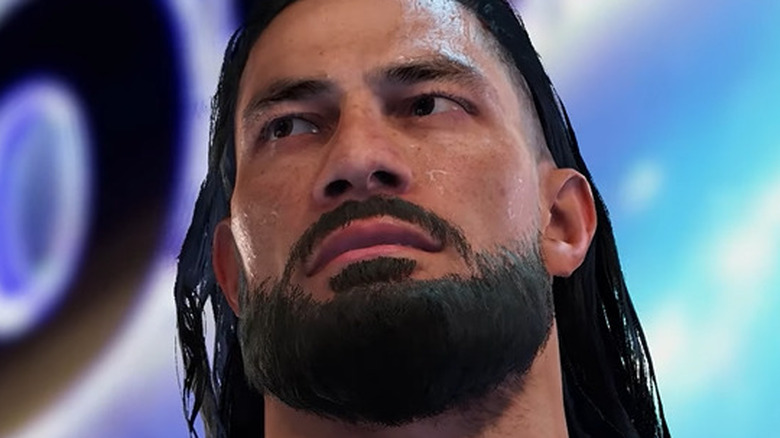 Roman Reigns' video game likeness in WWE 2K23 