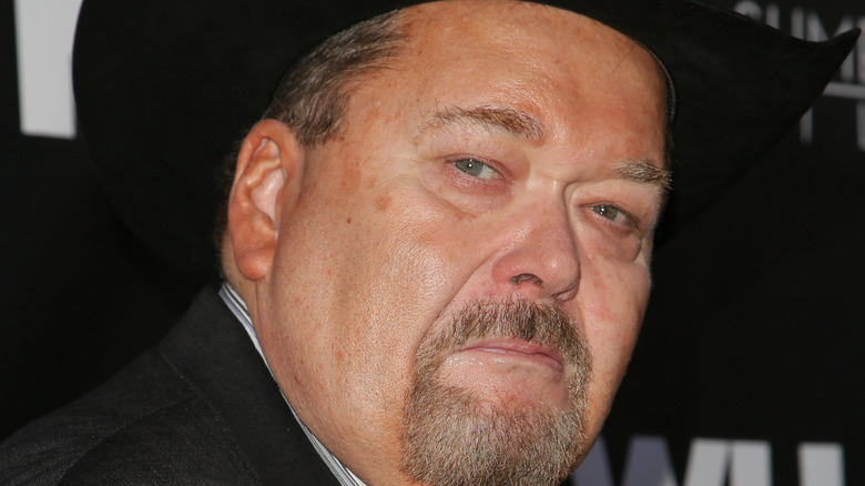 Jim Ross looking at camera