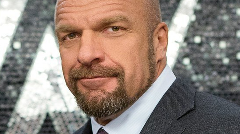 Triple H smiling