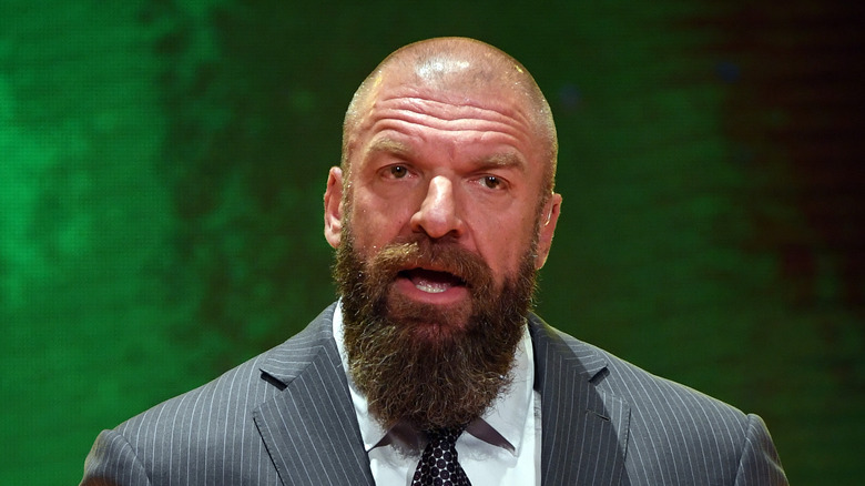 Paul "Triple H" Levesque during a press conference