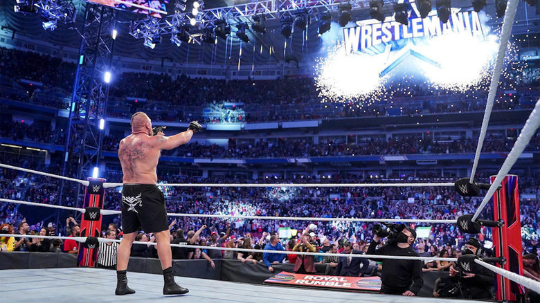 Brock Lesnar winning the Royal Rumble