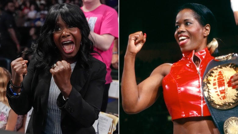 Jacqueline at WWE Evolution 2025 and during her title run