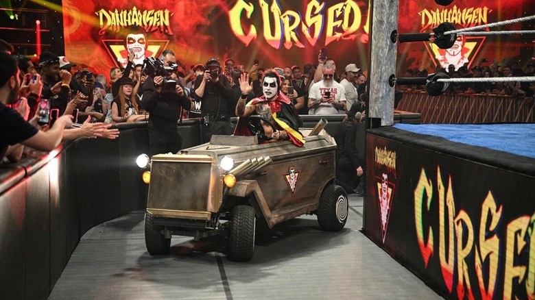 Danhausen arrives to the ring for a match on 
