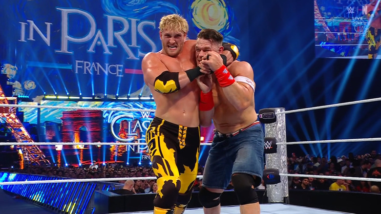 Paul locking up with Cena