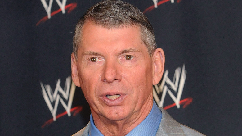 Vince McMahon at a press conference