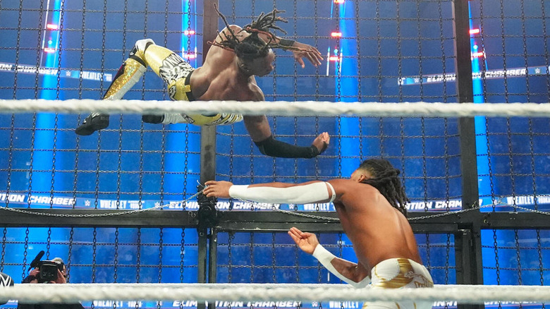 Je'Von Evans leaps at Trick Williams