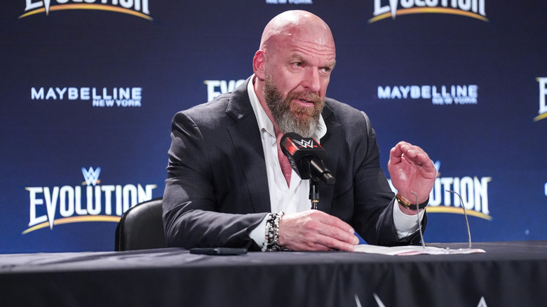 Paul Levesque attends post-Evolution presser