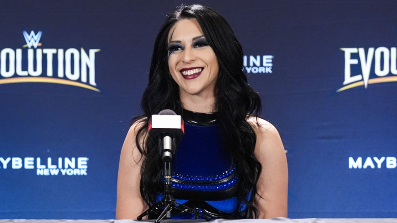 Stephanie Vaquer attends the post-Evolution presser