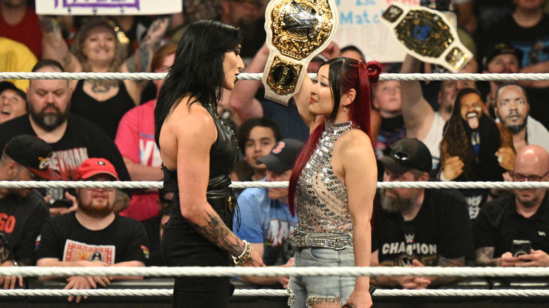Rhea Ripley and IYO Sky on WWE Raw