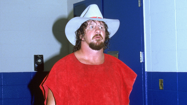 Terry Funk prepares to make an entrance