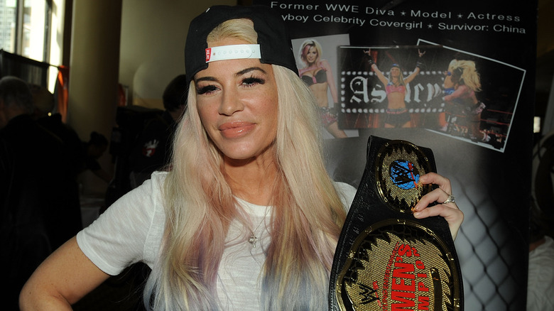 Ashley Massaro poses with women's title