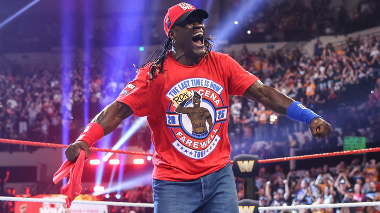 R-Truth wearing a red shirt