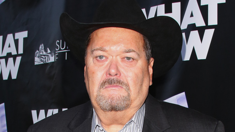 Jim Ross attending a red carpet event