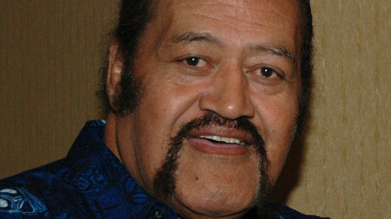 Afa of The Wild Samoans smiling