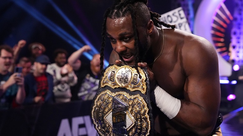 Swerve Strickland with AEW Title